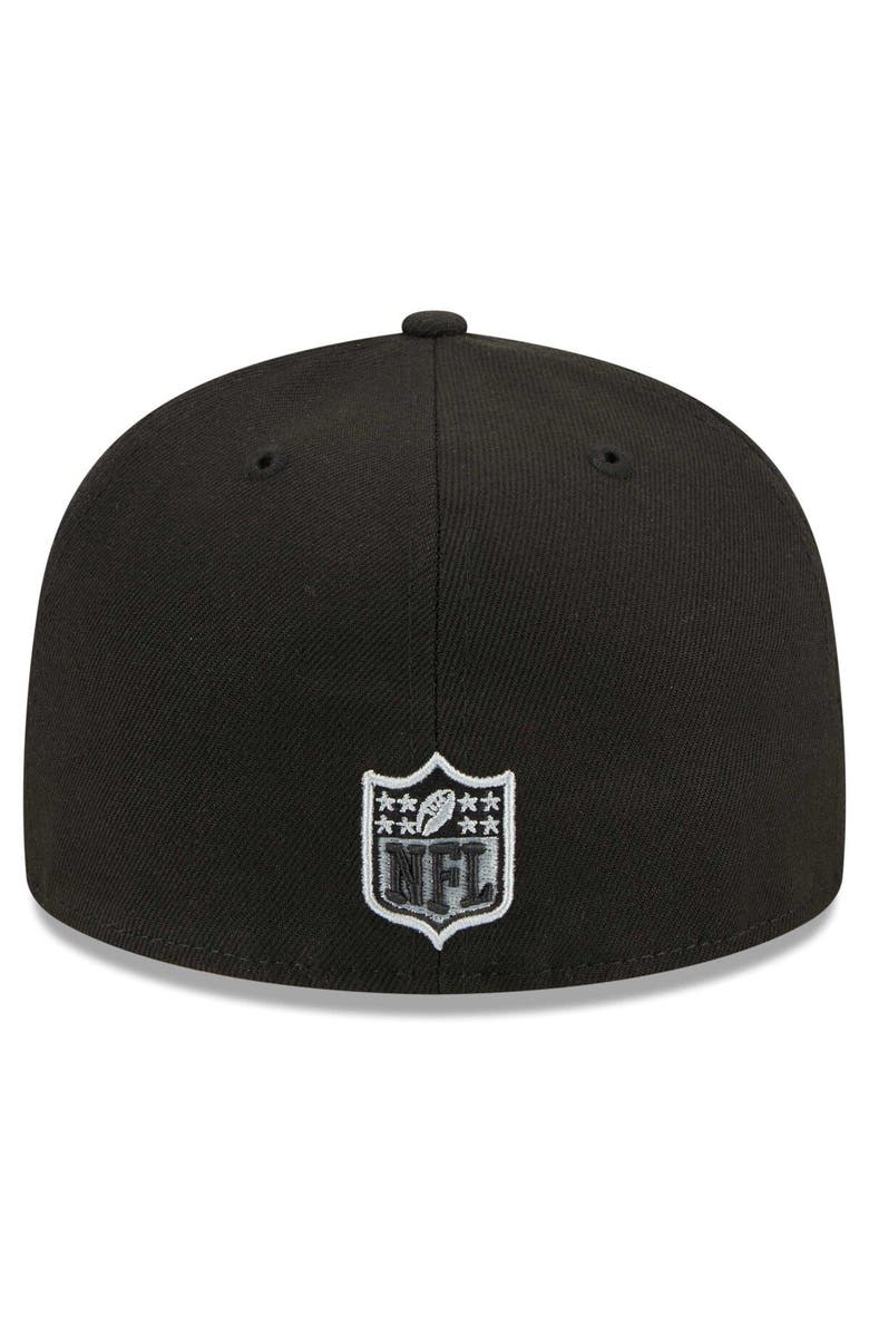 New Era Men's New Era Black Las Vegas Raiders Main Patch 59FIFTY Fitted Hat, Alternate, color, Black