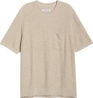Tommy Bahama Salthill Short Sleeve Cotton & Linen Piqué Sweater