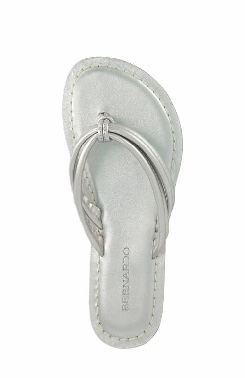Bernardo Footwear Miami Thong Sandal In Silver