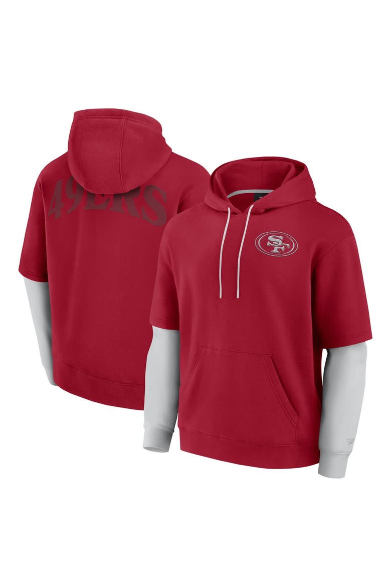 Unisex Fanatics  Scarlet San Francisco 49ers Sleek Elements Pullover Hoodie, Main, color, Scarlet
