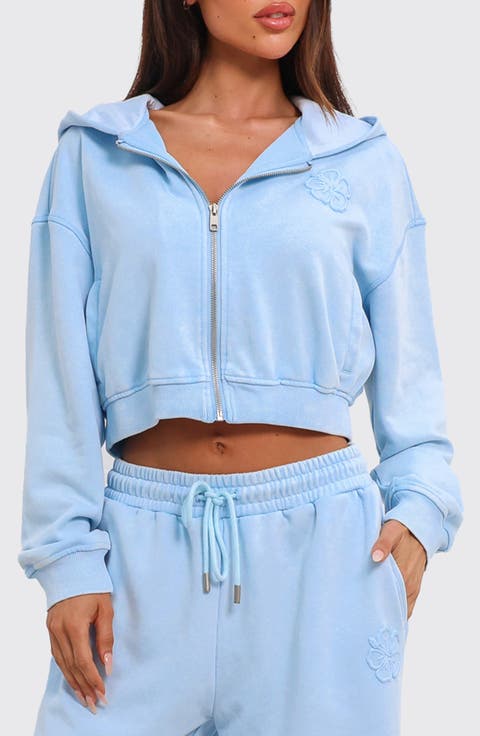 Cropped Full Zip Hoodie