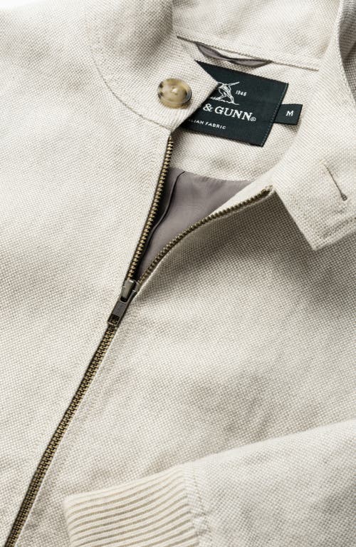 Rodd & Gunn Mcleod Bay Linen Blend Bomber Jacket In Wheat