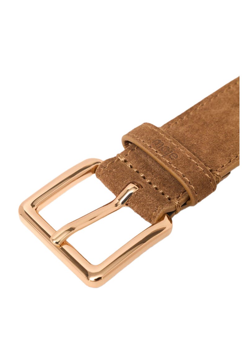 Braided suede belt, Alternate, color, Camel