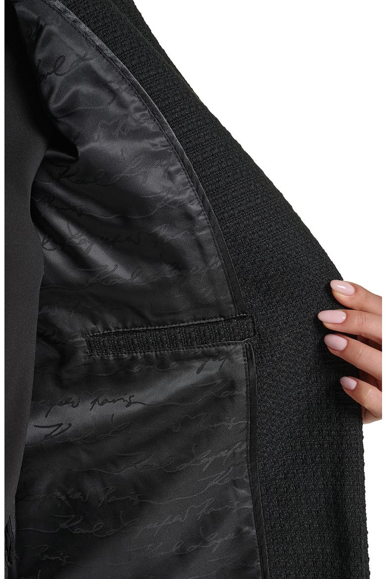 Single Breasted Long Coat, Alternate, color, BLACK