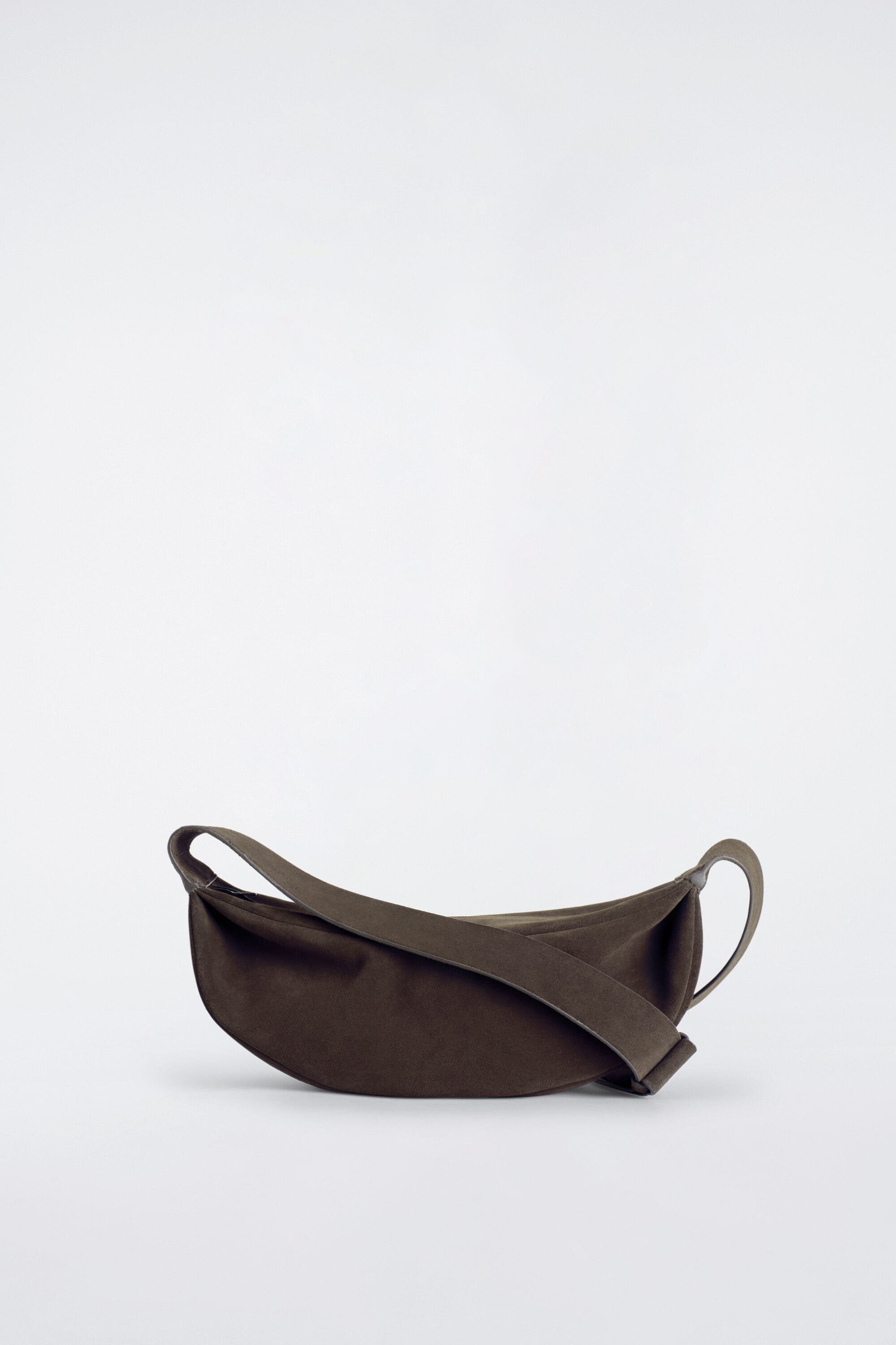 Swing Crossbody Bag - Textured Leather, Alternate, color, DARK BROWN