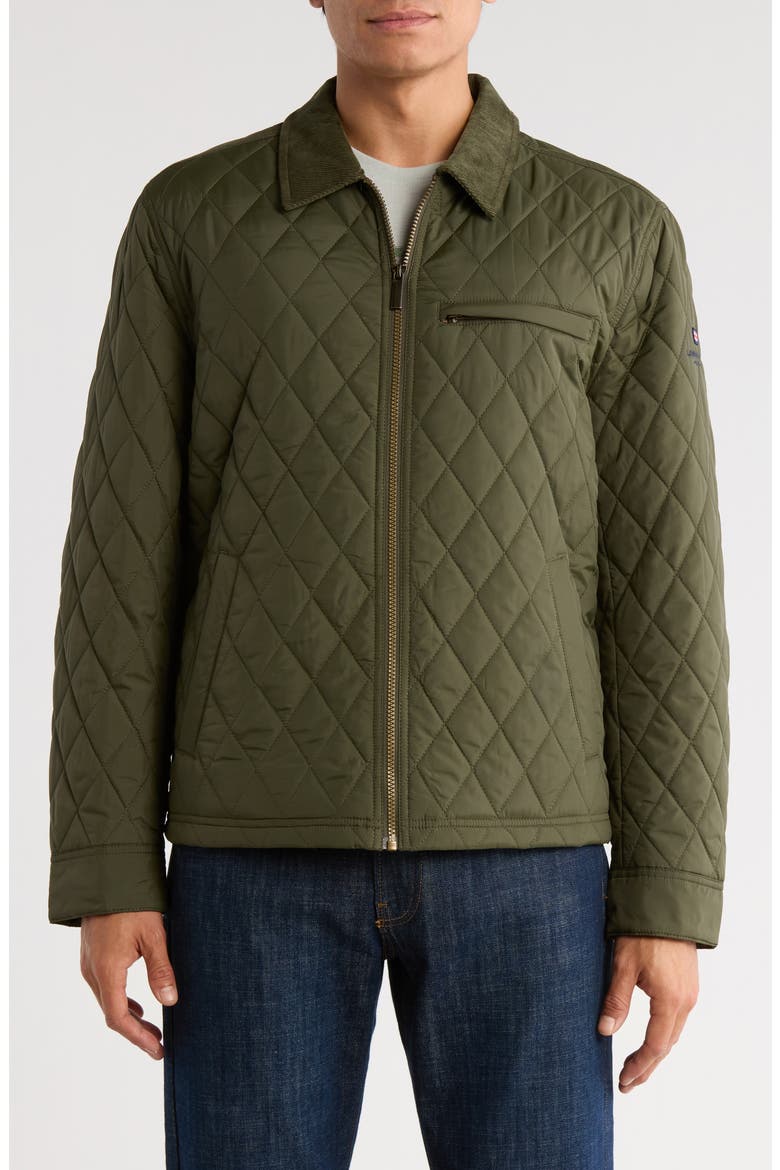 Rivervale Quilted Barn Jacket, Main, color, OLIVE
