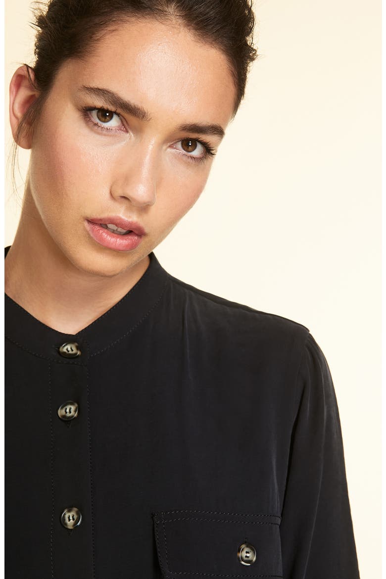 Dadaista Belted Long Shirtdress, Alternate, color, BLACK