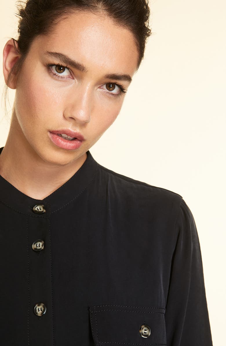 Marina Rinaldi Dadaista Belted Long Shirtdress, Alternate, color, 