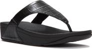 FitFlop Lulu Crocodile Toe-Post Sandals