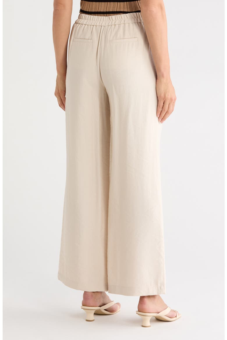 Textured Wide Leg Pants, Alternate, color, LIGHT TAN