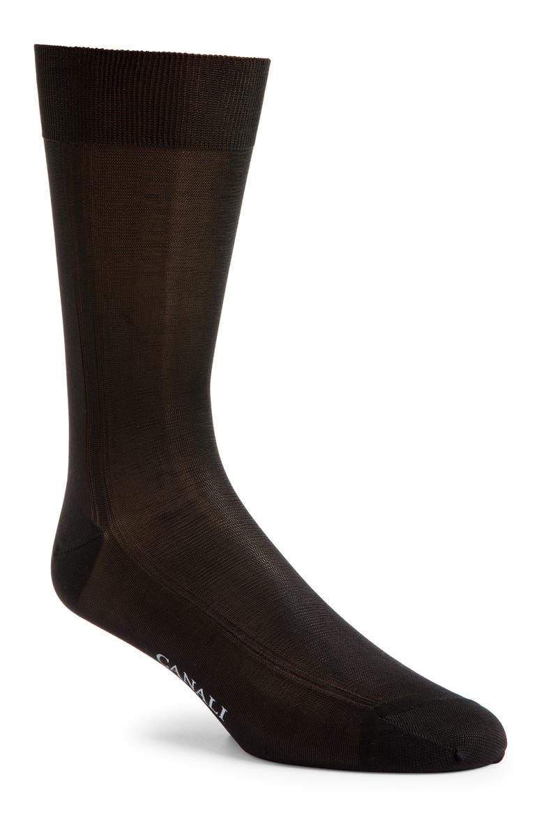 Formal Silk Dress Socks, Main, color, BLACK