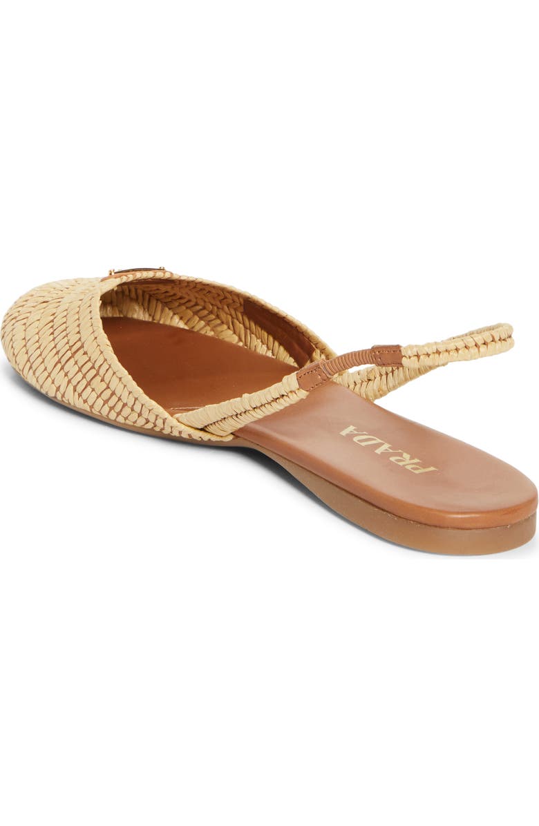 Prada Raffia Slingback Flat, Alternate, color,