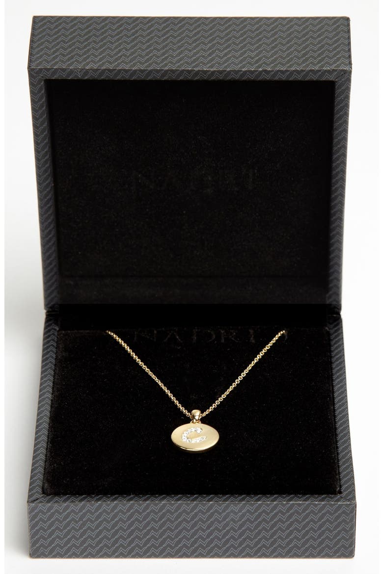 Boxed Initial Pendant Necklace (Nordstrom Exclusive), Alternate, color, E - GOLD/ CLEAR