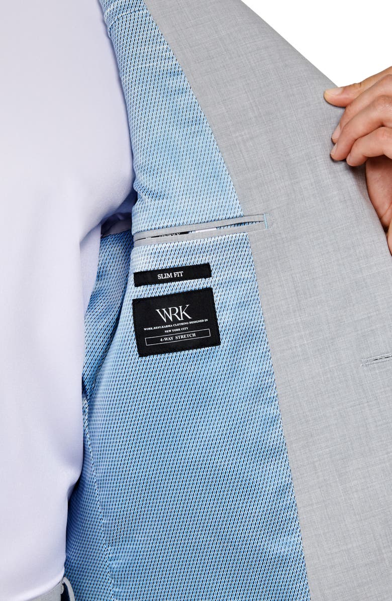W.R.K Men's Slim Fit Performance Suit, Alternate, color, Light Grey