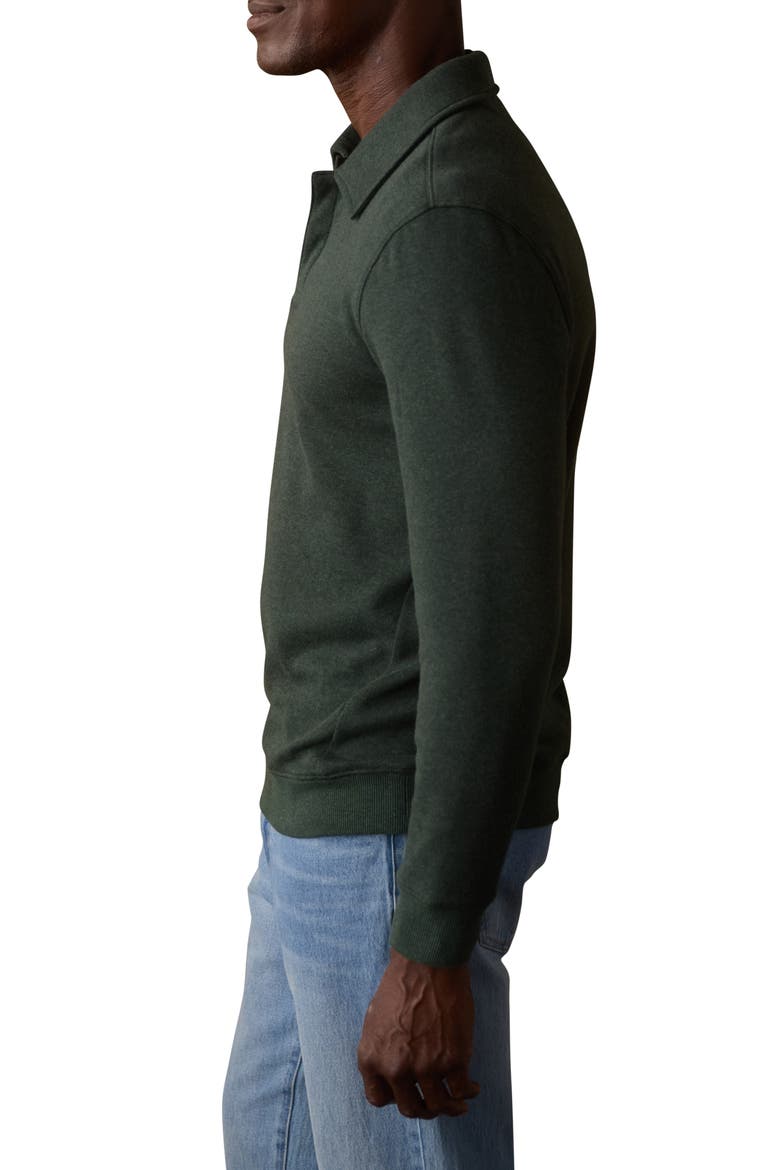 Puremeso Fleece Polo Sweater, Alternate, color, VARSITY GREEN