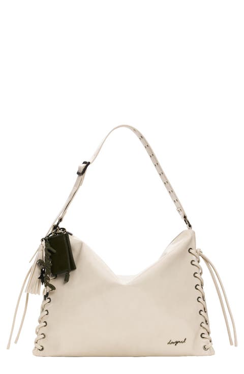 Medium Faux Leather Shoulder Bag