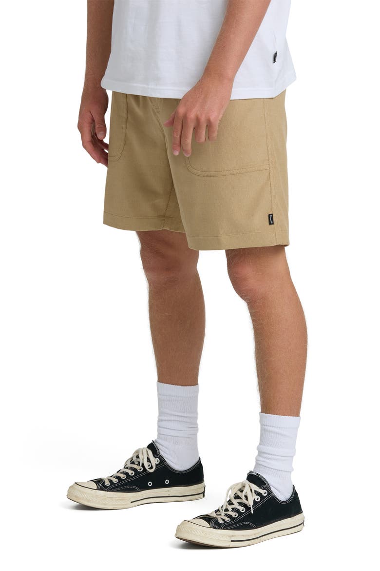 De la Cruz Submersible Water Repellent Corduroy Shorts, Alternate, color, KHAKI