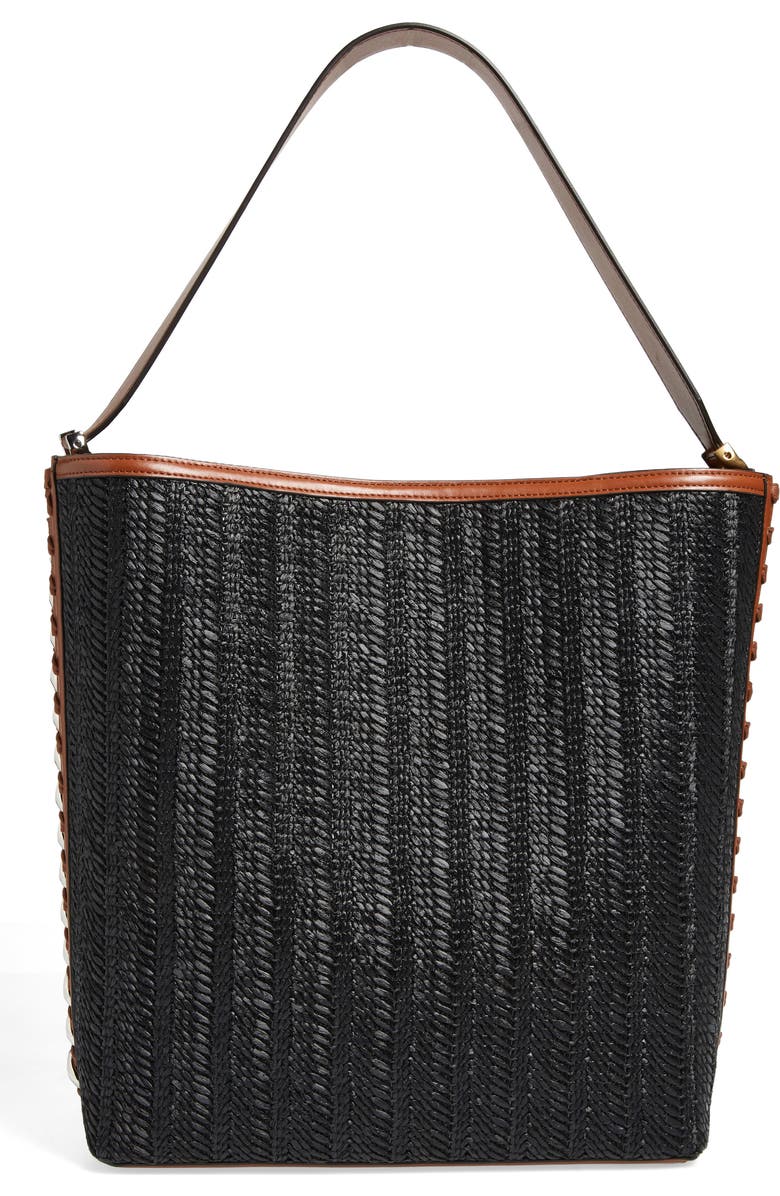 Stella McCartney Frayme Woven Faux Leather Tote, Alternate, color,