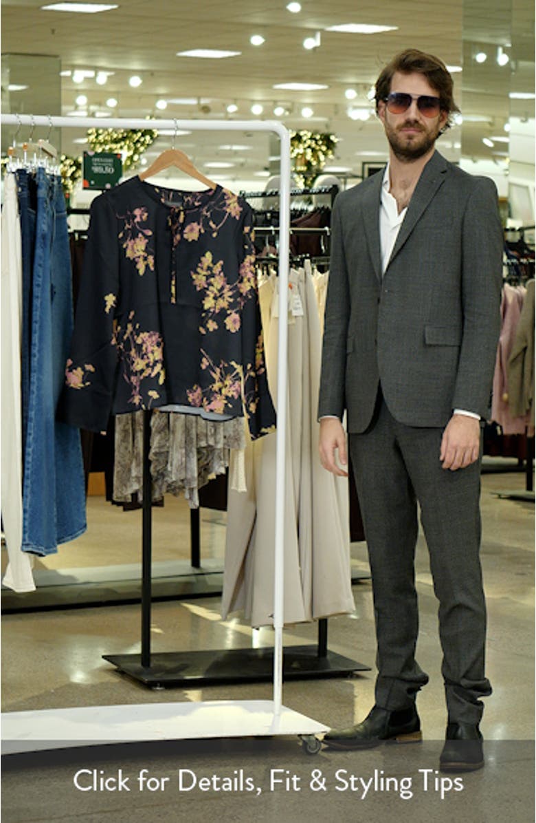 Floral Split Neck Top, sales video thumbnail