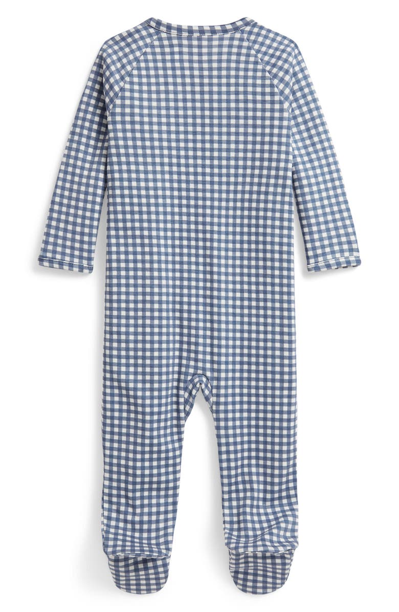 Ralph Lauren Gingham Check Knit Cotton Footie, Alternate, color, Baby Gingham