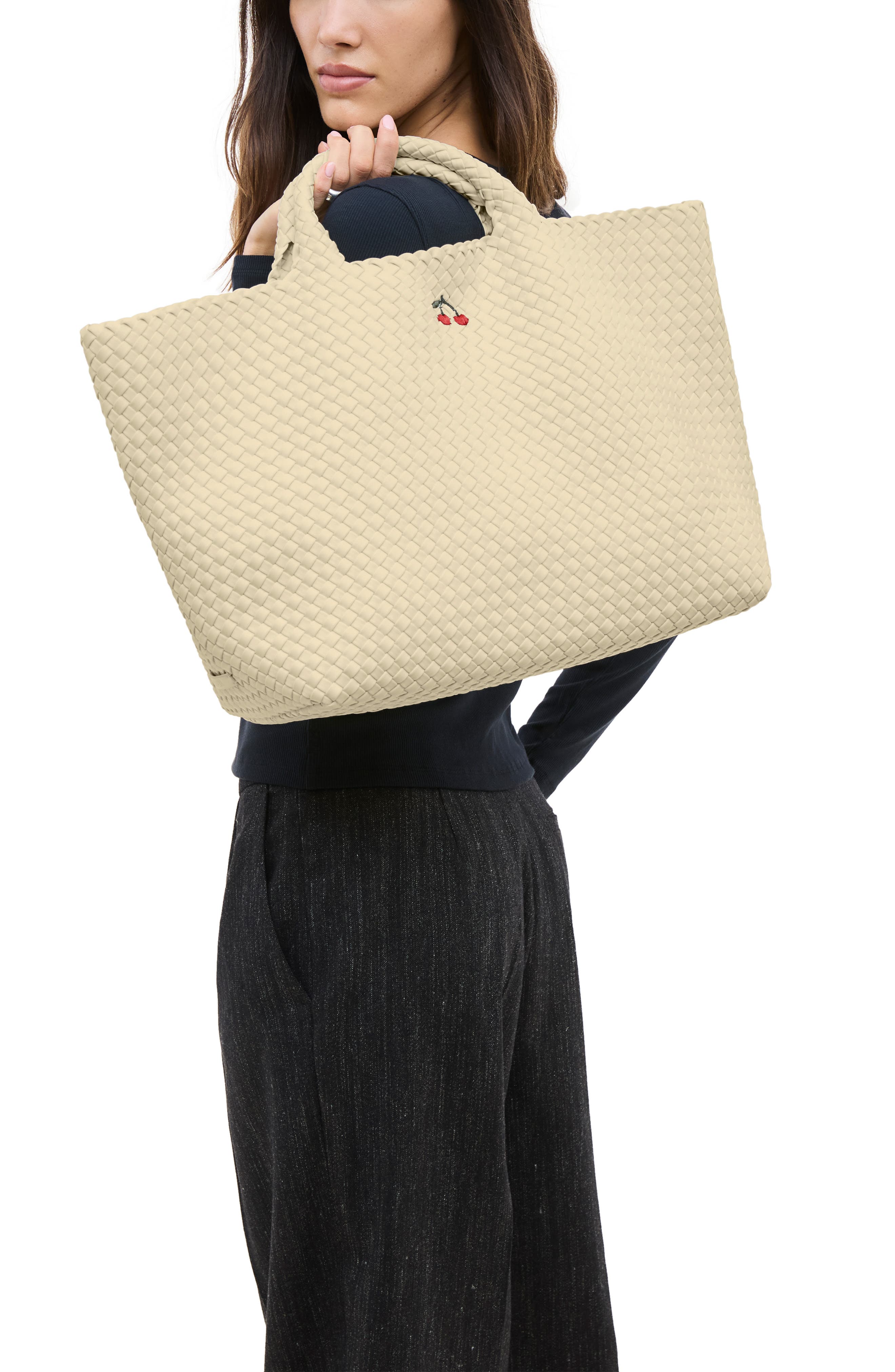 NAGHEDI Large St. Barths Tote, Alternate, color, Salt