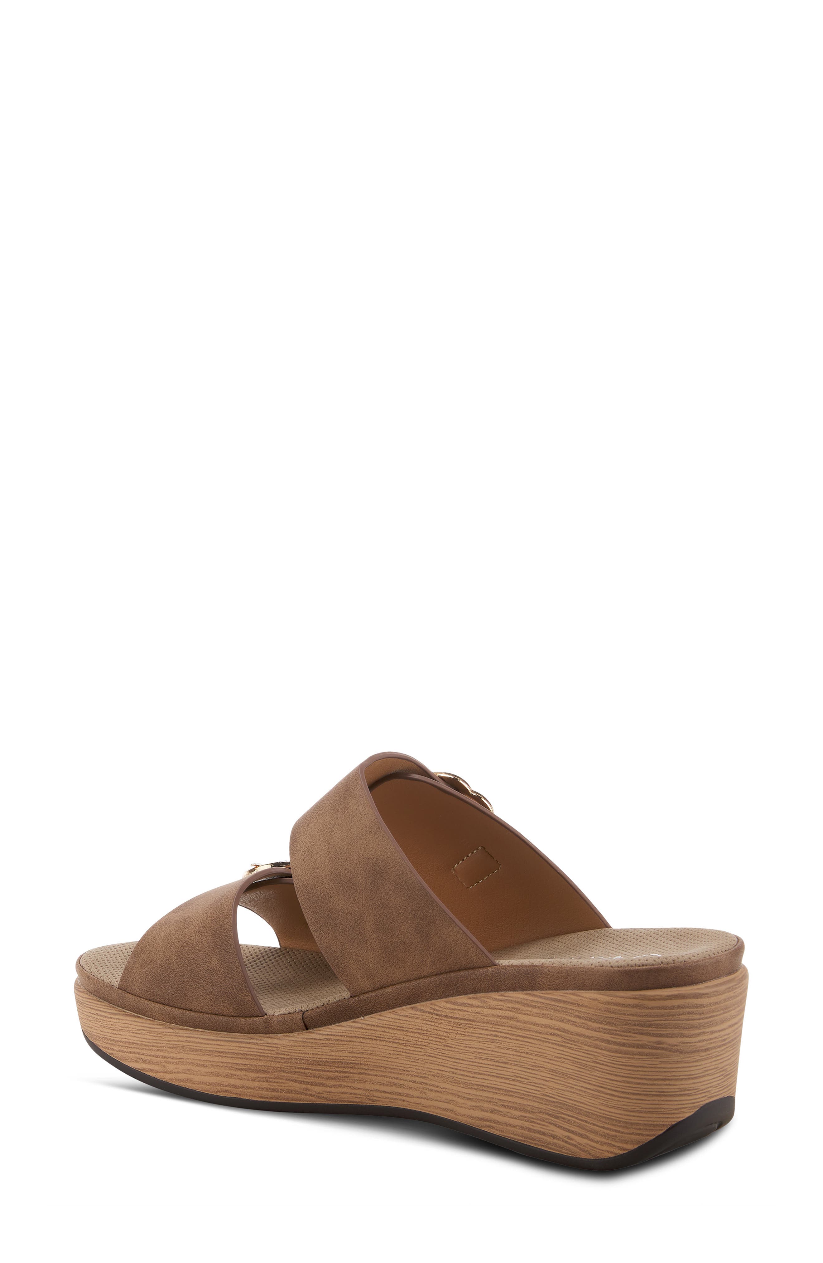 Shaniho Platform Wedge Sandal, Alternate, color, BROWN