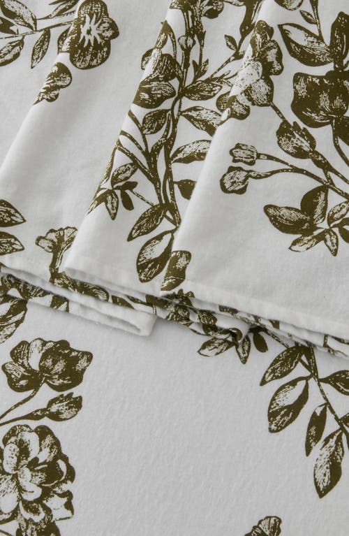 Woven & Weft Turkish Cotton Flannel Winter Floral Sheet Set