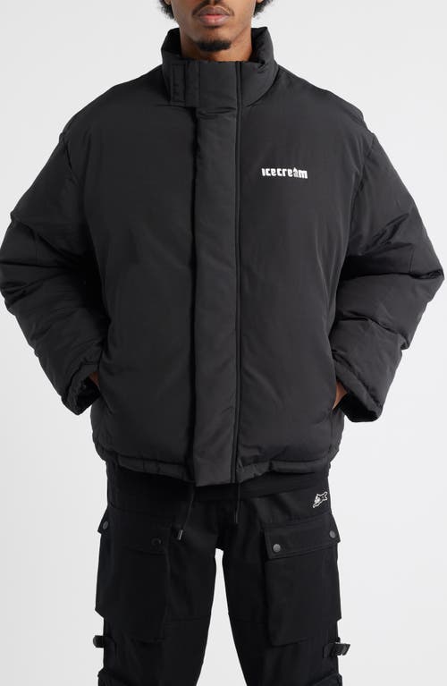 Icecream Archie Graphic Puffer Jacket In Black