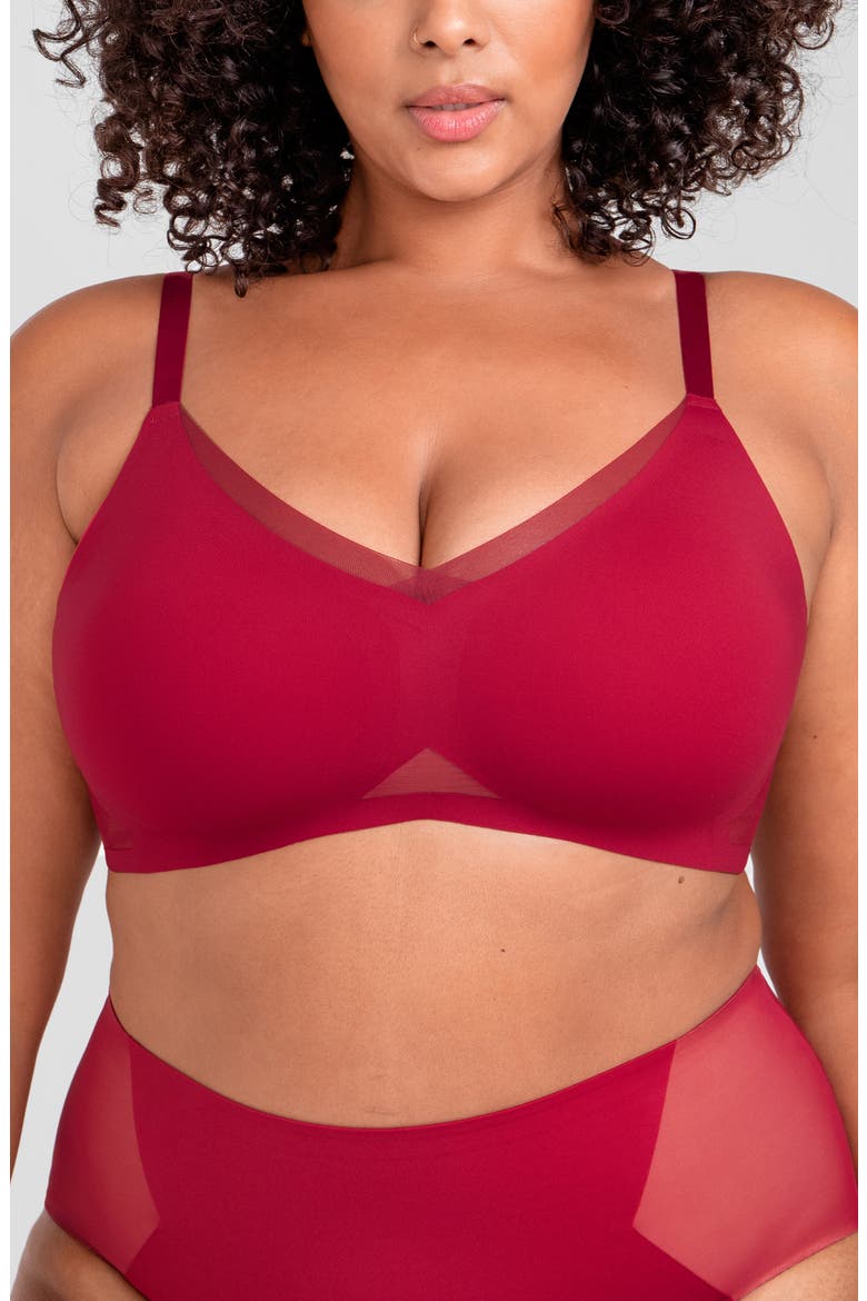 Liftwear Crossover Bra, Alternate, color, RUBY
