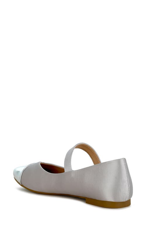 London Rag Albi Mary Jane Flat In Silver