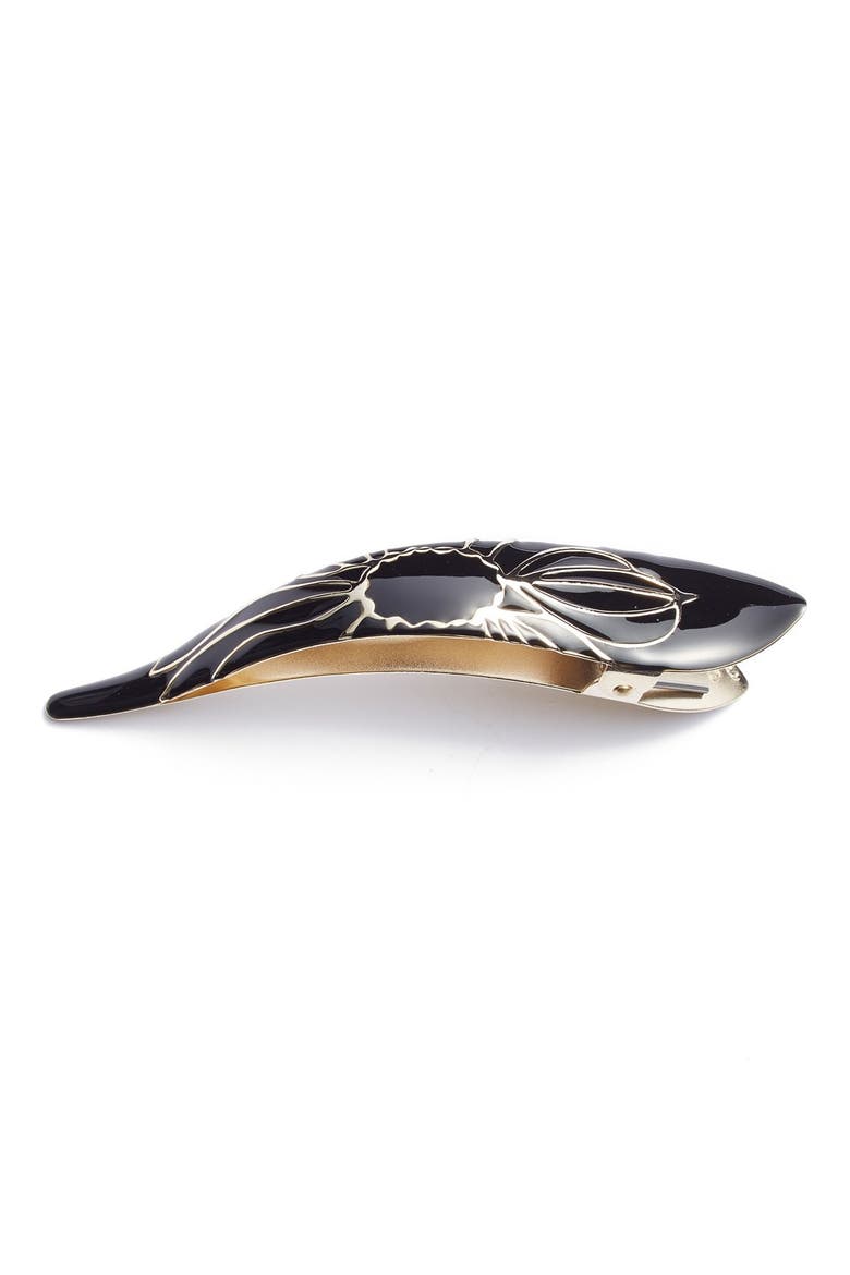 Maximas Lotus Hair Clip, Main, color, BLACK