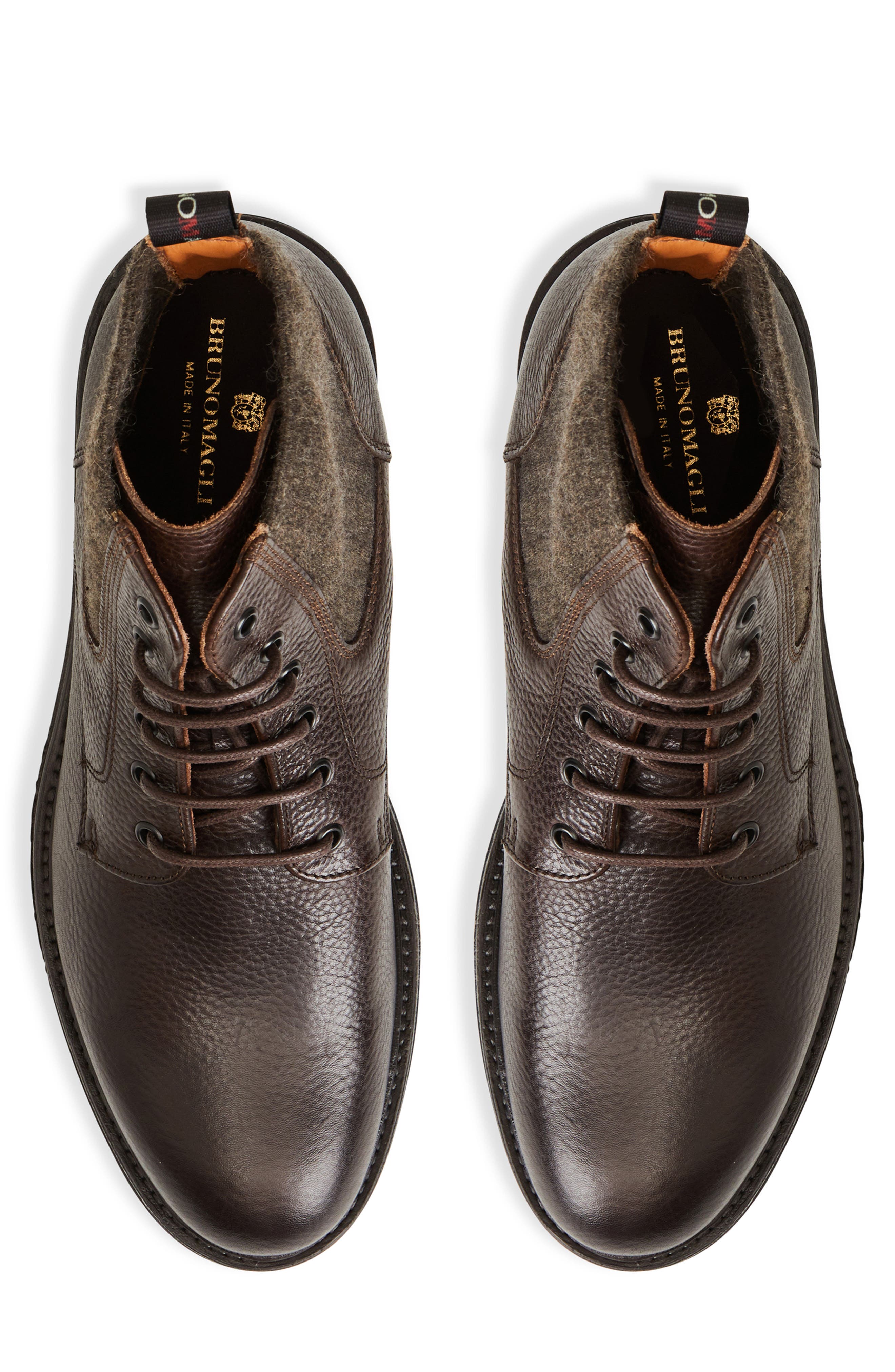 Bruno Magli Hunter Stretch Lace-Up Leather Boot, Alternate, color, 