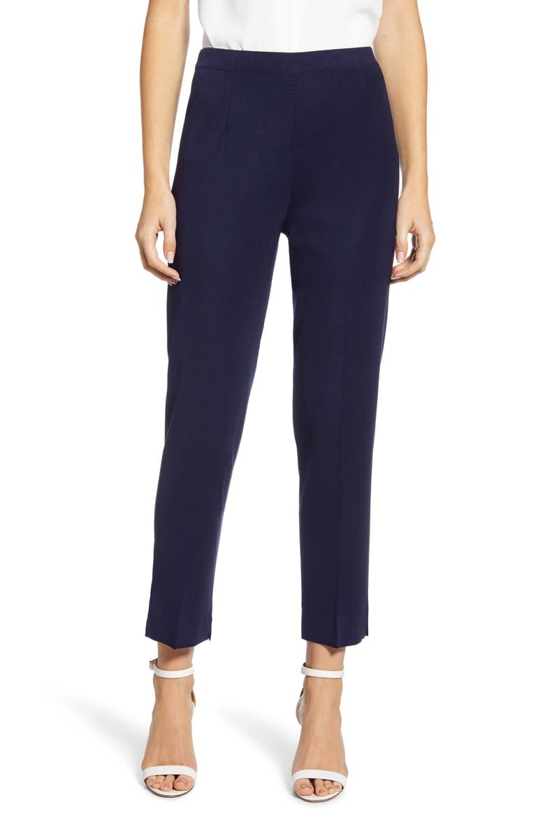Knit Ankle Pants, Main, color, INDIGO