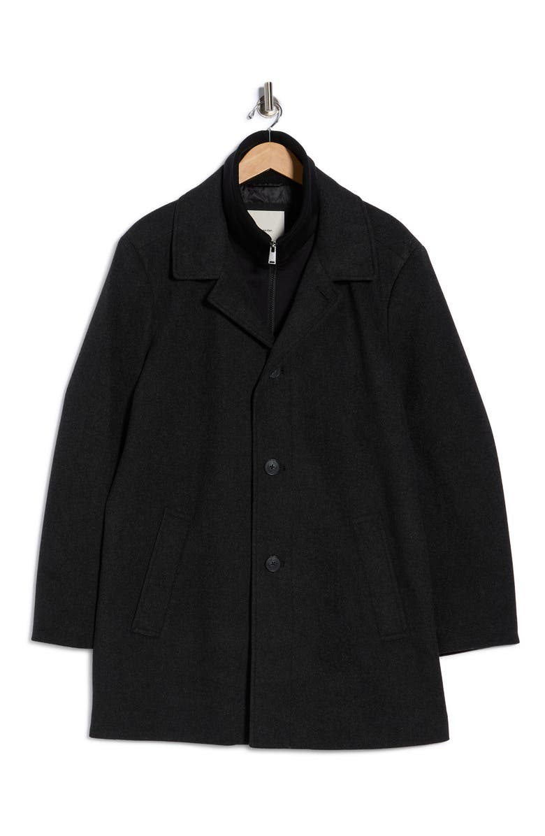 Calvin Klein Coleman Coat with Bib, Alternate, color, Charcoal