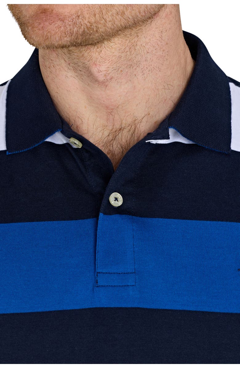 Raging Bull Jersey Contrast Panel Polo, Alternate, color, Navy