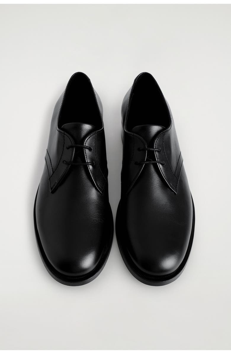 COS Leather Derby Shoes, Alternate, color, Black