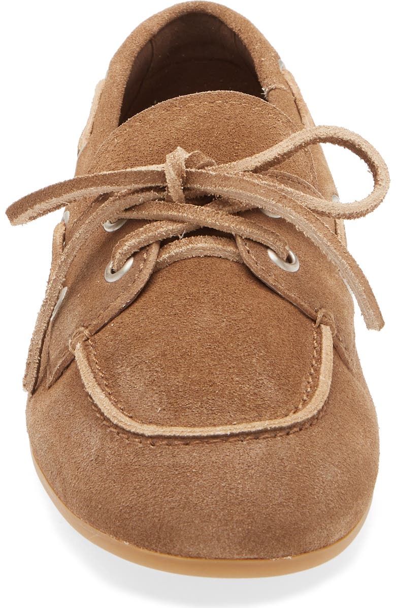 Jeffrey Campbell Boast Boat Shoe, Alternate, color, Camel Suede