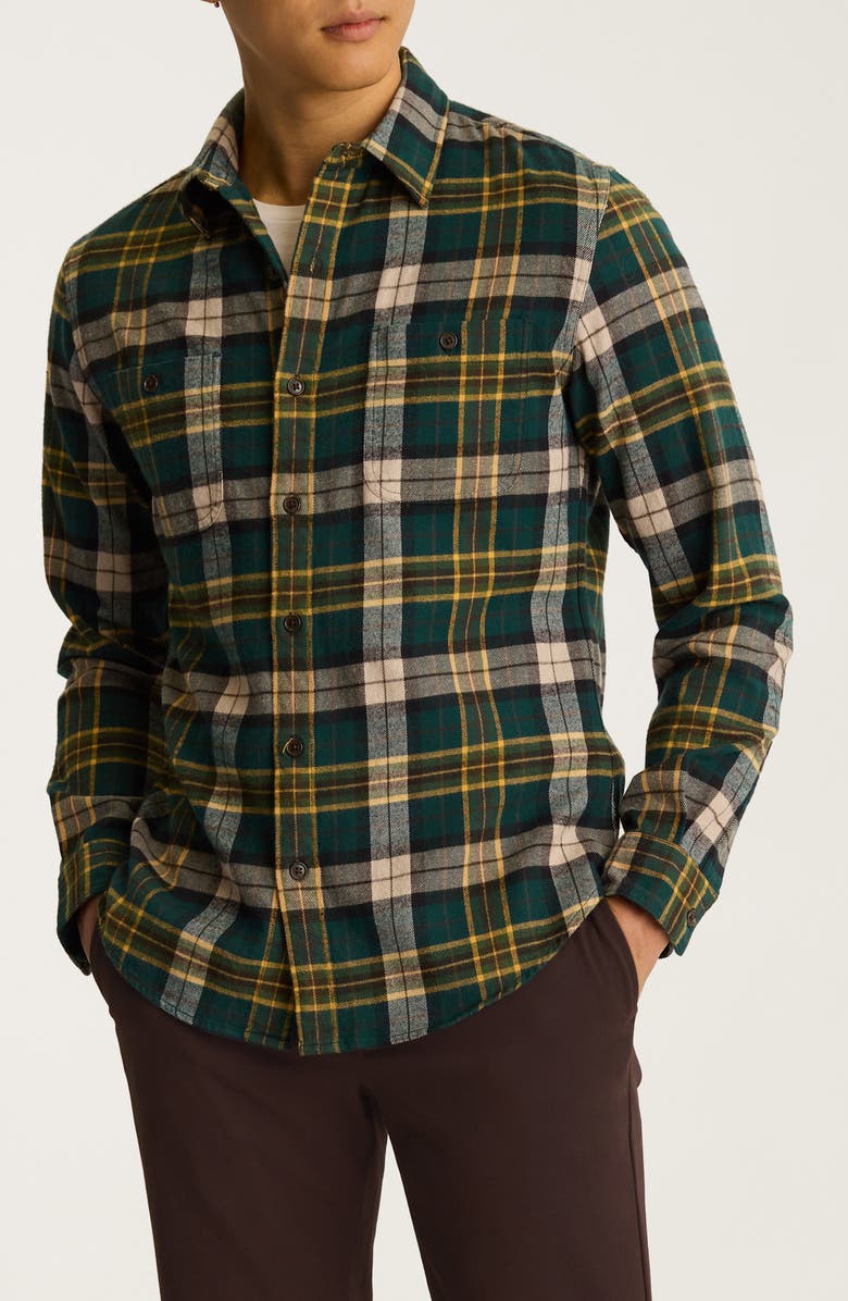 Bonobos Slim Fit Plaid Stretch Flannel Button-Up Shirt, Main, color, Blakely Plaid