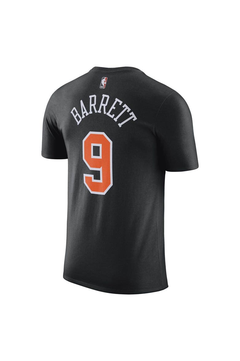 Men's Nike RJ Barrett Black New York Knicks 2022/23 City Edition Name & Number T-Shirt, Alternate, color, Black