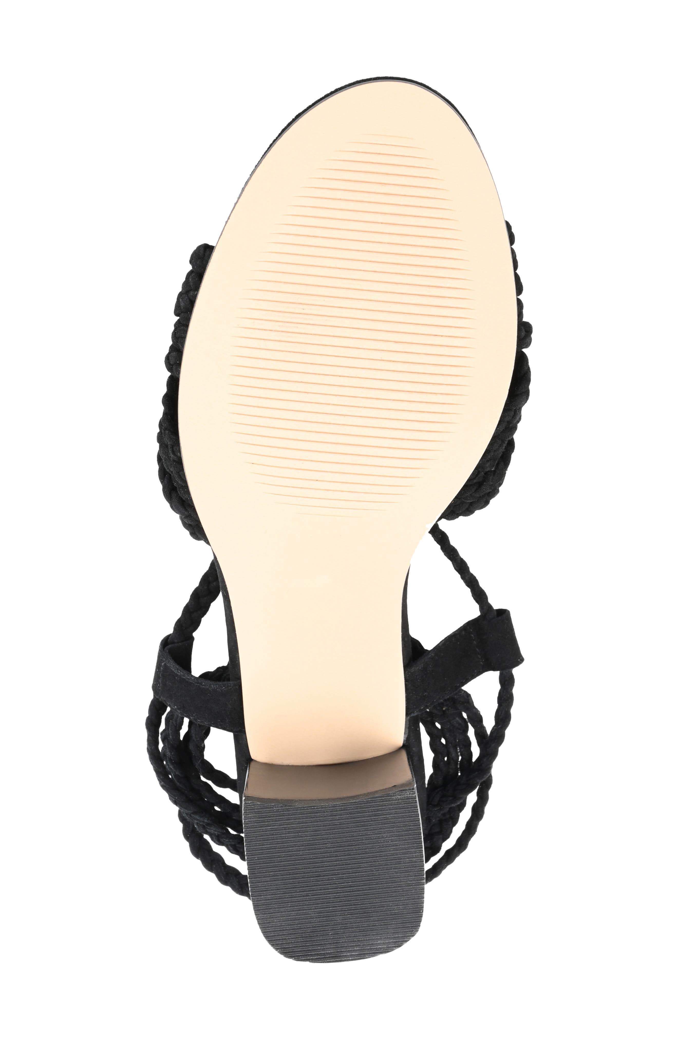 Journee Signature Railee Ankle Tie Sandal, Alternate, color, Black