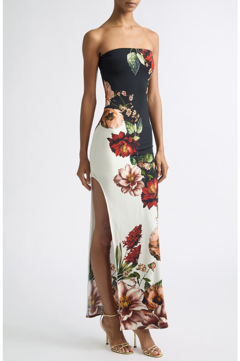 Delora Strapless Maxi Dress, Alternate, color, FLRLRDIANC