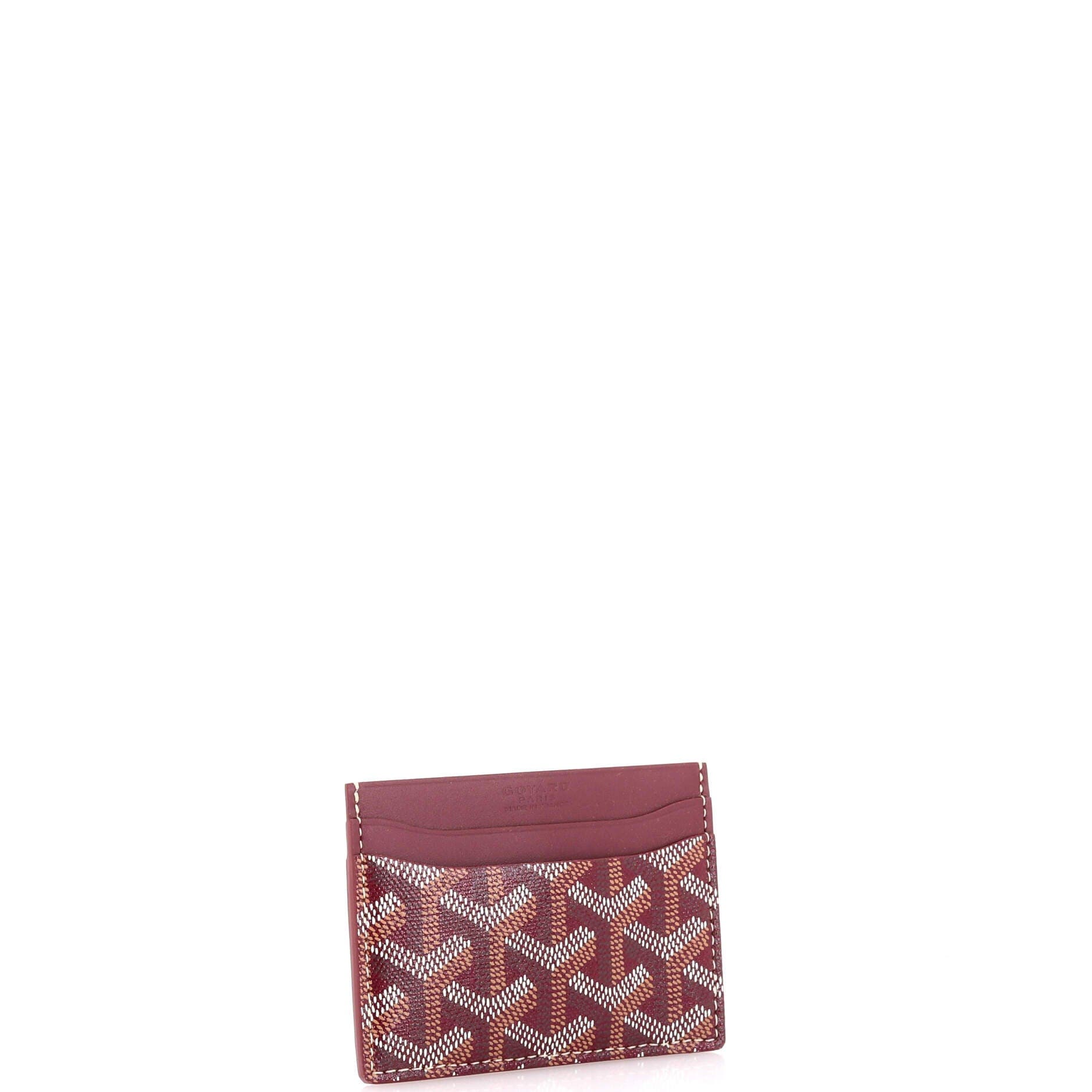 Pre-Owned Goyard Saint Sulpice Card Holder Coated Canvas, Alternate, color, Red