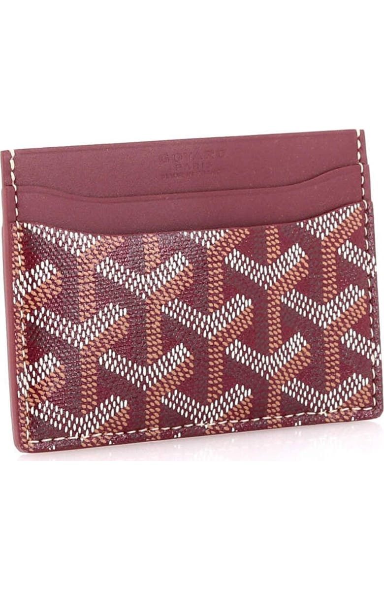Pre-Owned Goyard Saint Sulpice Card Holder Coated Canvas, Alternate, color, Red
