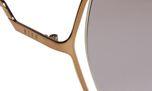 Diff Donna Iii 53mm Square Sunglasses In Brown Gold Flash