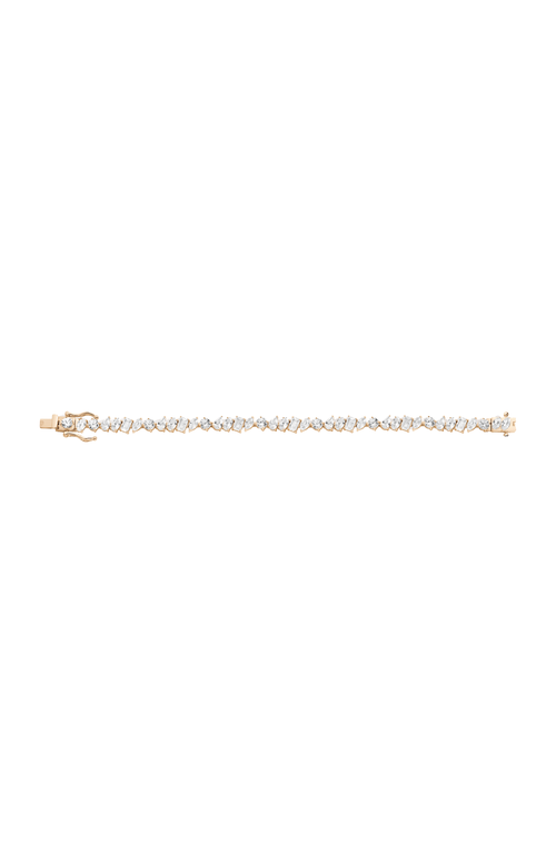 Aurate New York Lab Grown White Sapphire Mixed Shape Tennis Bracelet In Gold
