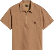 Brixton Brakeman Striped Half Zip Shirt