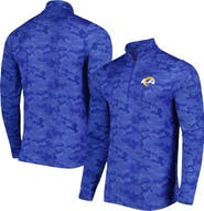 ANTIGUA Men's Antigua Royal Los Angeles Rams Brigade Quarter-Zip Sweatshirt