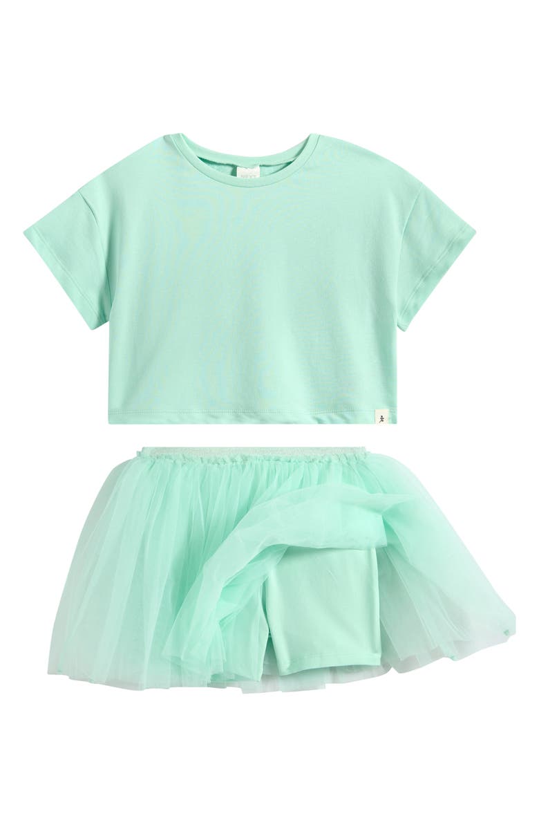 NEXT Kids' T-Shirt & Mesh Skirt Set, Alternate, color, Green