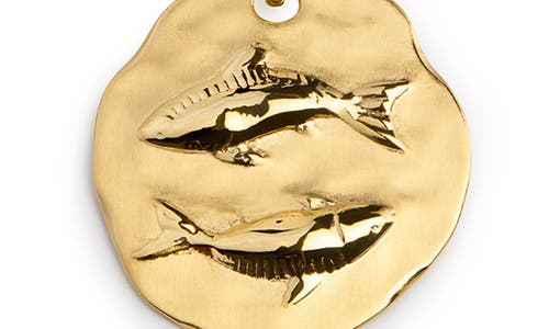 Monica Vinader Zodiac Charm Pendant Necklace In Gold