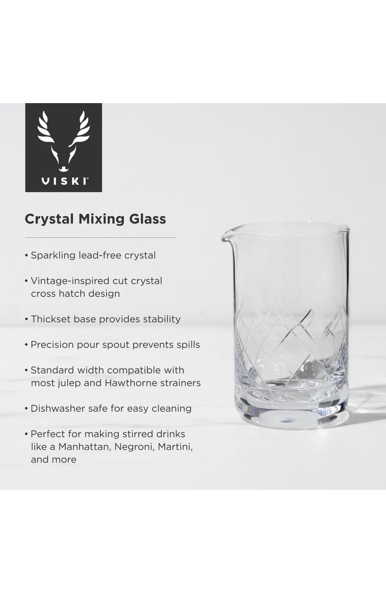Viski Professional Crystal Mixing Glass, Alternate, color, Clear